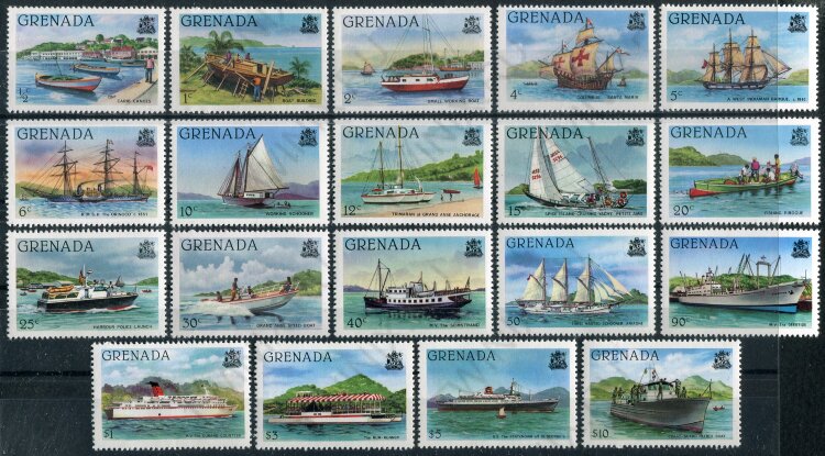 Гренада 1980г. Стандарт. Корабли. марка (19)