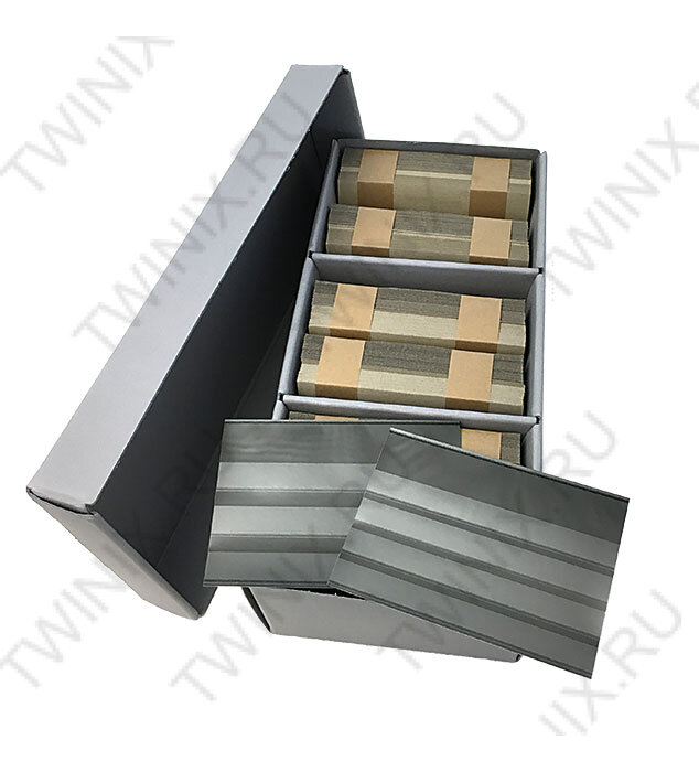 Архивная коробка PRESTO A6, 300шт карточек, формат 158х113мм с 3 или 4 полосами, Lindner S4801B 