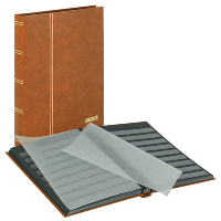 Кляссер standard с 32 чёрными страницами, 230х305х25мм, коричневого цвета, Lindner (1168-H) 