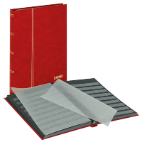 Кляссер standard с 32 чёрными страницами, 230х305х25мм, красного цвета, Lindner (1168-R) 