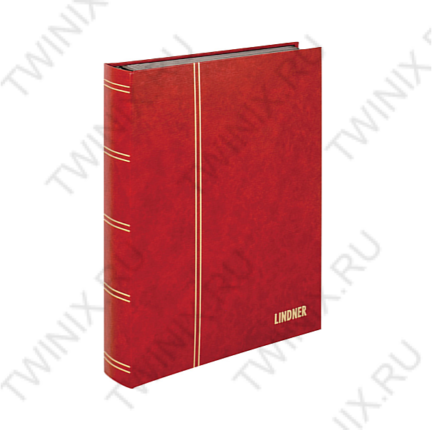 Кляссер standard с 48 чёрными страницами, 230х305х35мм, красного цвета, Lindner (1169-R)  