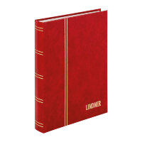 Кляссер ELEGANT, 32 белых страниц (1159-R) Lindner Германия (красный) новый